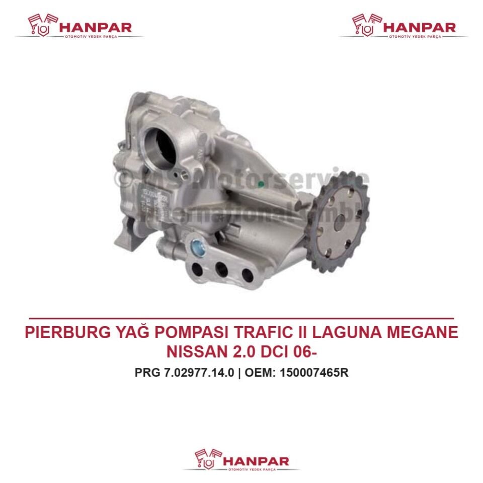 PIERBURG YAĞ POMPASI TRAFIC II LAGUNA MEGANE NISSAN 2.0 DCI 06-