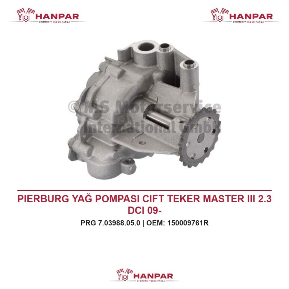 PIERBURG YAĞ POMPASI CIFT TEKER MASTER III 2.3 DCI 09-