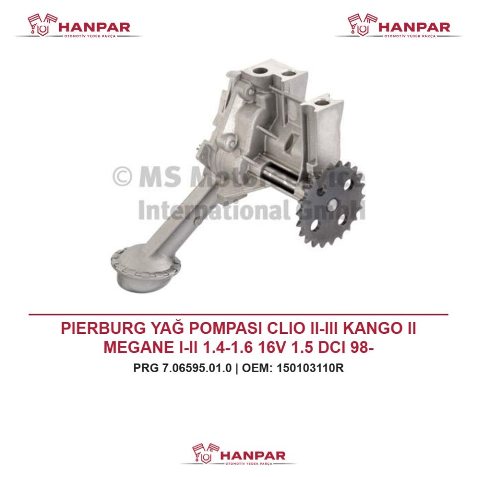 PIERBURG YAĞ POMPASI CLIO II-III KANGO II MEGANE I-II 1.4-1.6 16V 1.5 DCI 98-