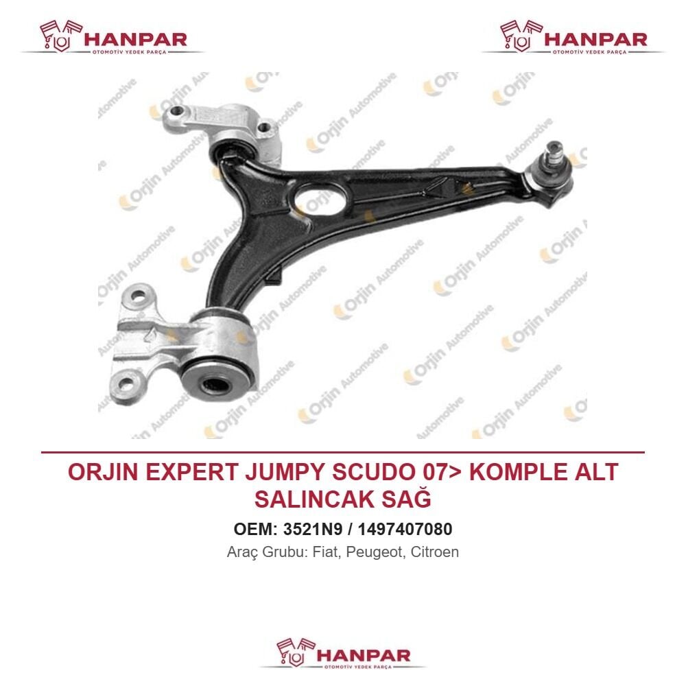 ORJIN EXPERT JUMPY SCUDO 07> KOMPLE ALT SALINCAK SAĞ