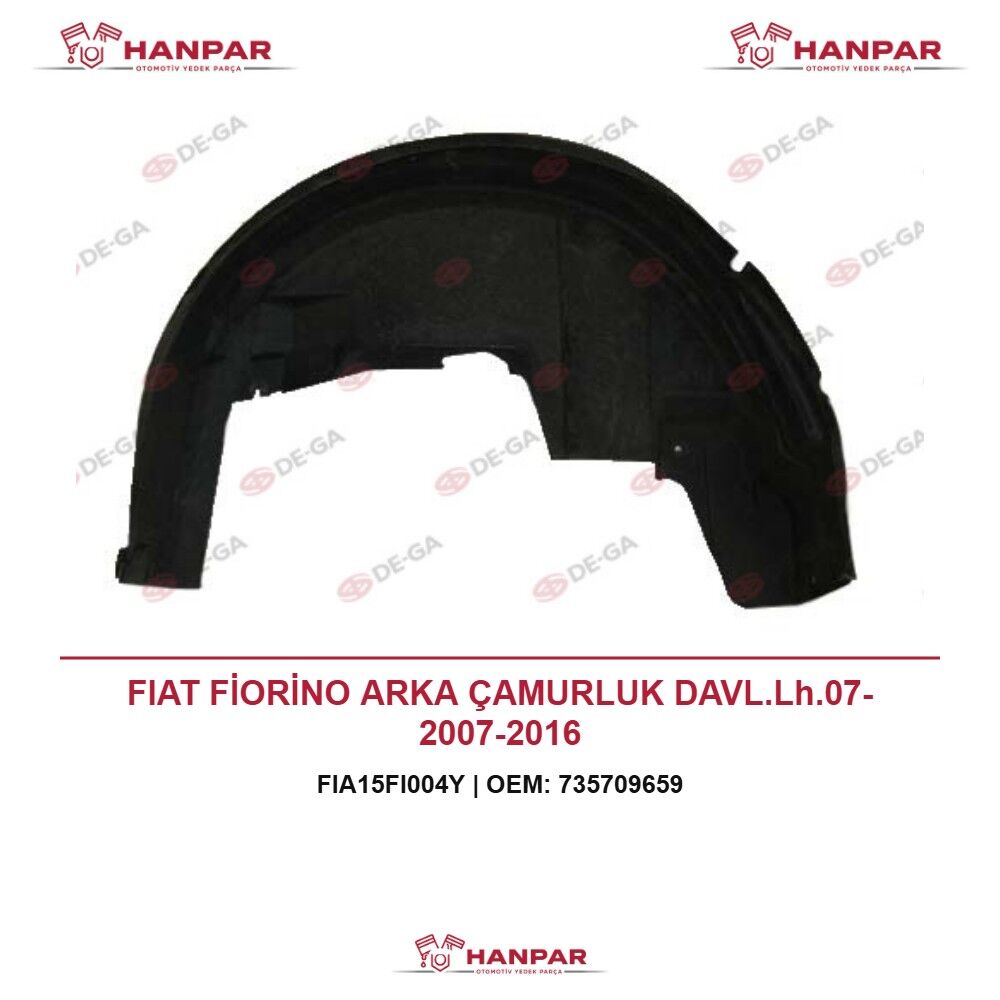 FIAT FİORİNO ARKA ÇAMURLUK DAVL.Lh.07- 2007-2016