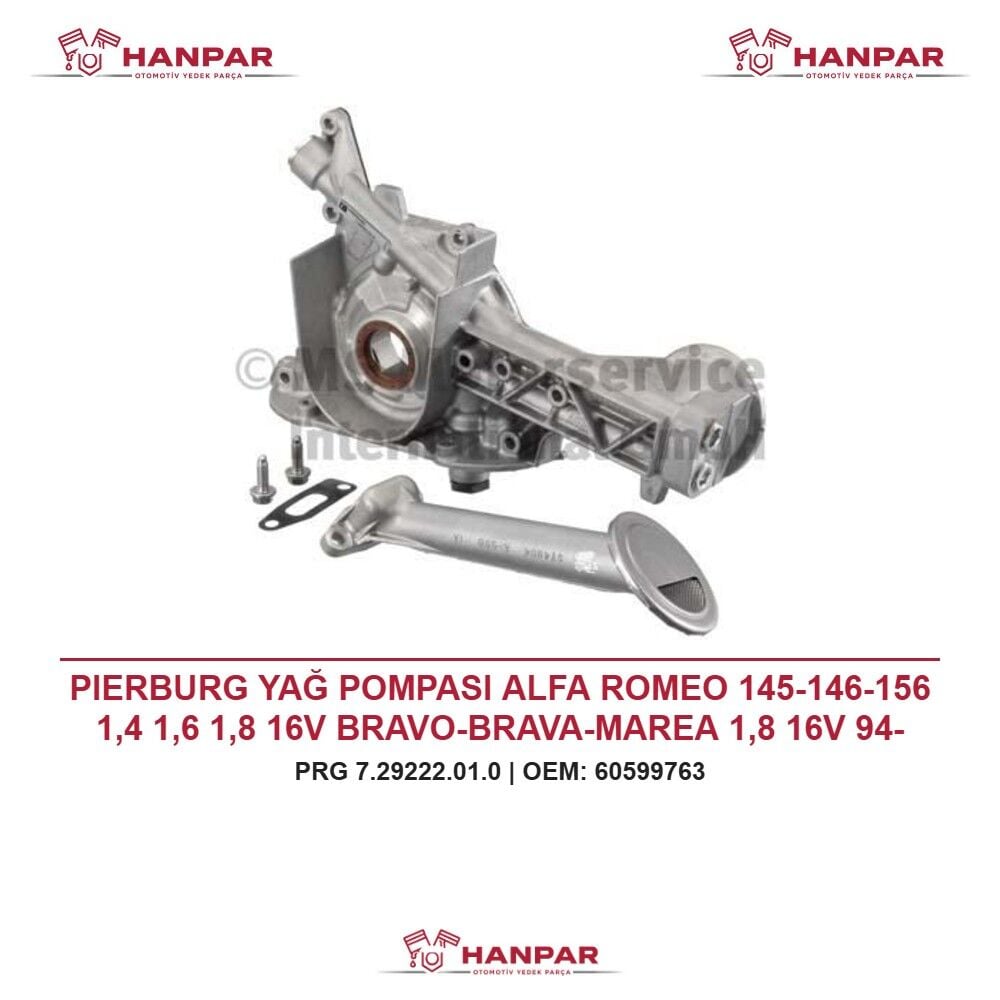 PIERBURG YAĞ POMPASI ALFA ROMEO 145-146-156 1,4 1,6 1,8 16V BRAVO-BRAVA-MAREA 1,8 16V 94-