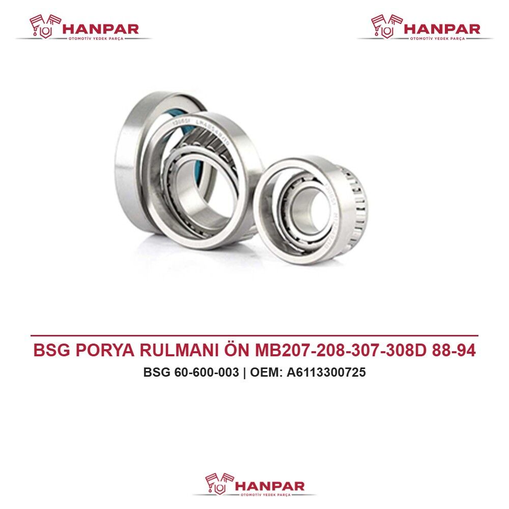 BSG PORYA RULMANI ÖN MB207-208-307-308D 88-94