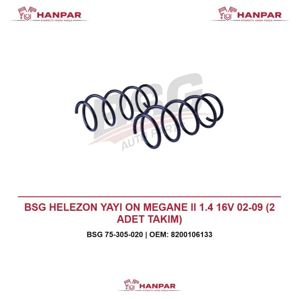 BSG HELEZON YAYI ON MEGANE II 1.4 16V 02-09 (2 ADET TAKIM)