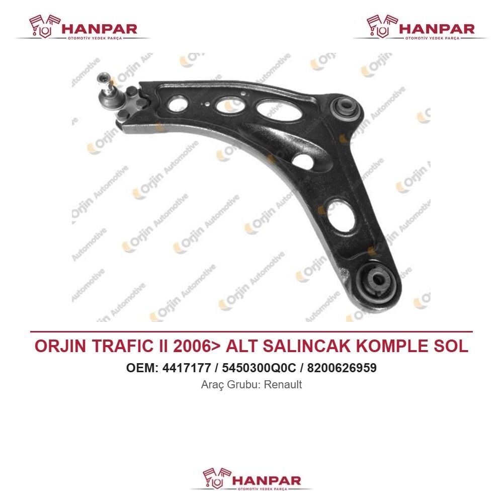 ORJIN TRAFIC II 2006> ALT SALINCAK KOMPLE SOL