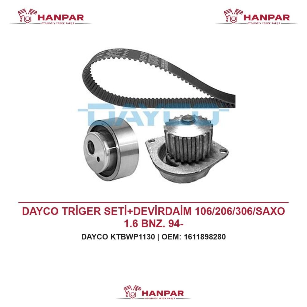 DAYCO TRİGER SETİ+DEVİRDAİM 106/206/306/SAXO 1.6 BNZ. 94-