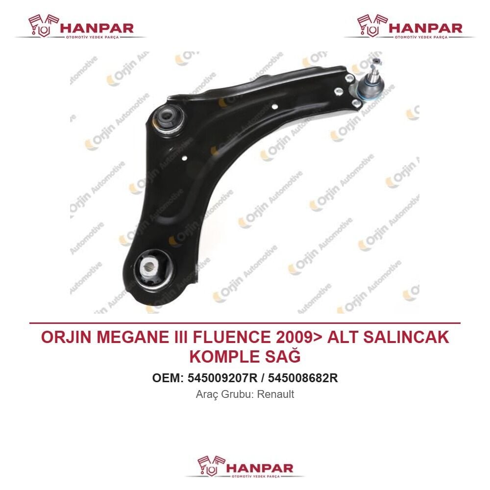 ORJIN MEGANE III FLUENCE 2009> ALT SALINCAK KOMPLE SAĞ
