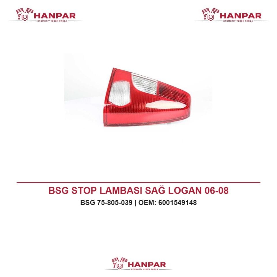 BSG STOP LAMBASI SAĞ LOGAN 06-08