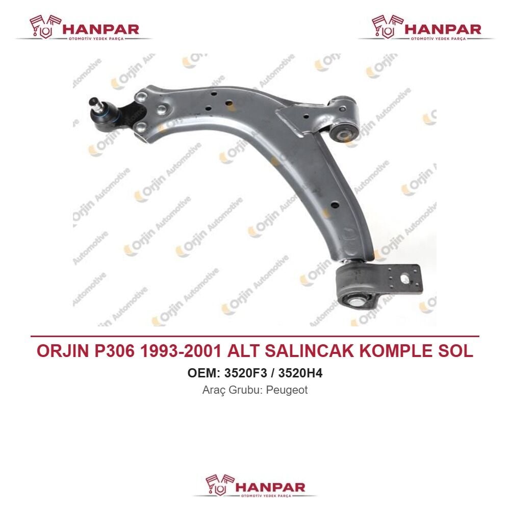 ORJIN P306 1993-2001 ALT SALINCAK KOMPLE SOL