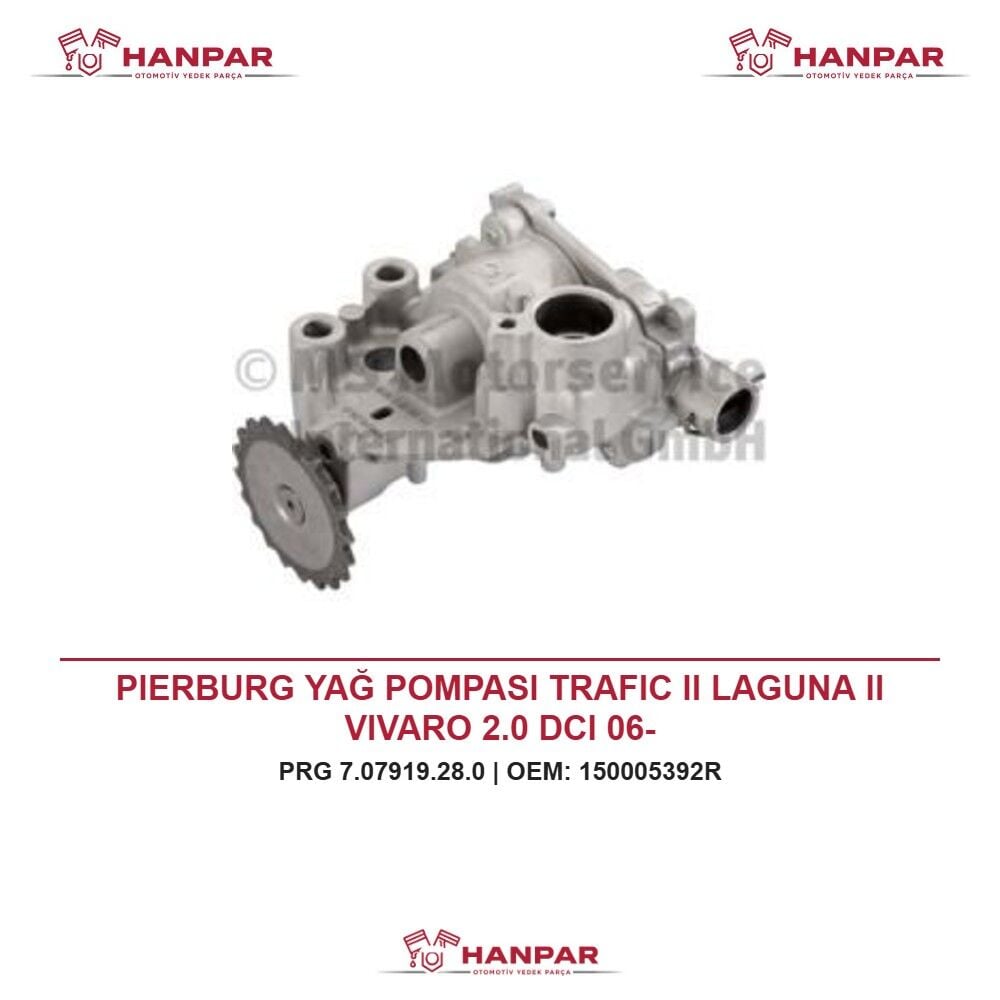 PIERBURG YAĞ POMPASI TRAFIC II LAGUNA II VIVARO 2.0 DCI 06-