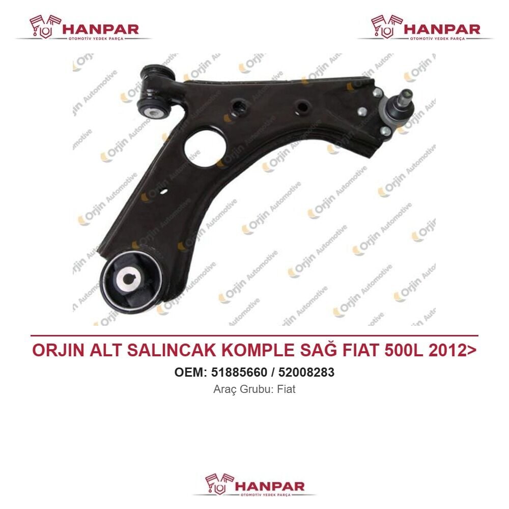 ORJIN ALT SALINCAK KOMPLE SAĞ FIAT 500L 2012>