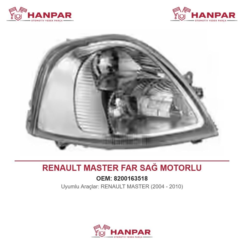 RENAULT MASTER FAR SAĞ MOTORLU (2004-2010)