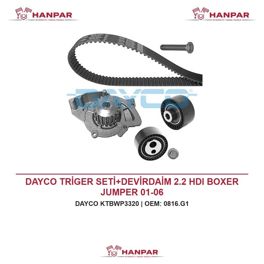 DAYCO TRİGER SETİ+DEVİRDAİM 2.2 HDI BOXER JUMPER 01-06