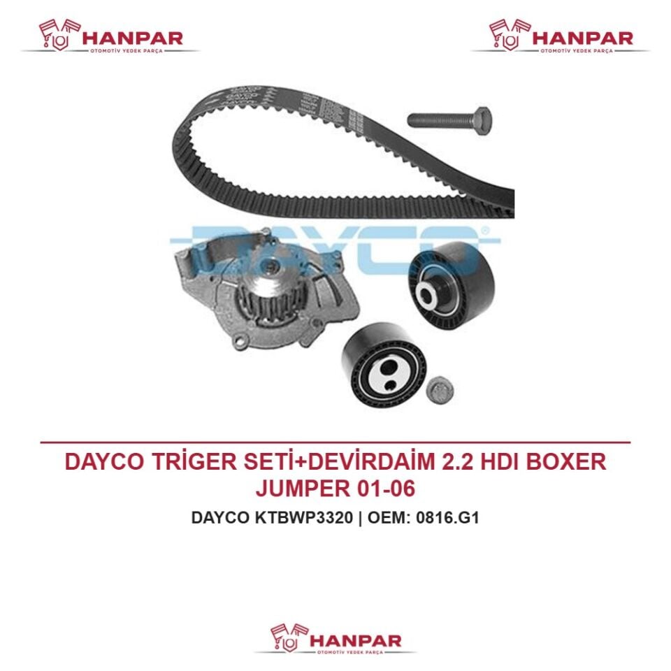 DAYCO TRİGER SETİ+DEVİRDAİM 2.2 HDI BOXER JUMPER 01-06