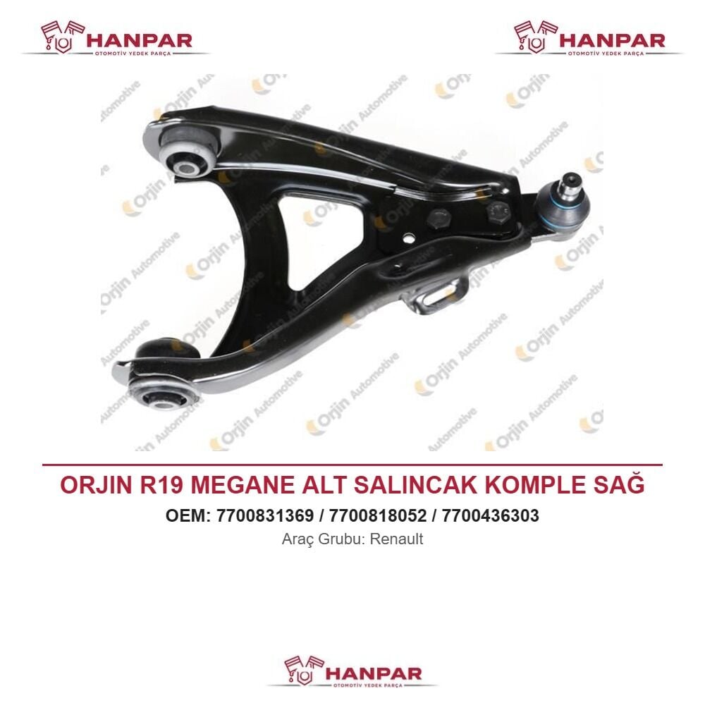 ORJIN R19 MEGANE ALT SALINCAK KOMPLE SAĞ