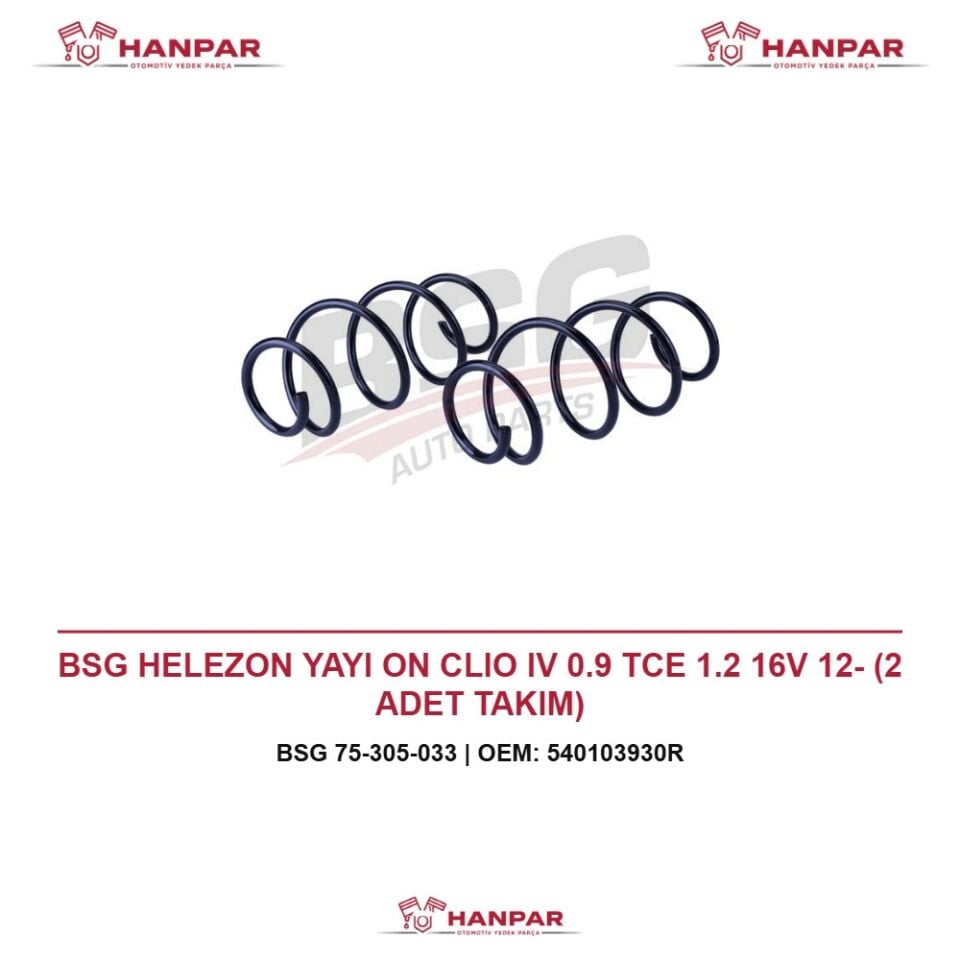 BSG HELEZON YAYI ON CLIO IV 0.9 TCE 1.2 16V 12- (2 ADET TAKIM)