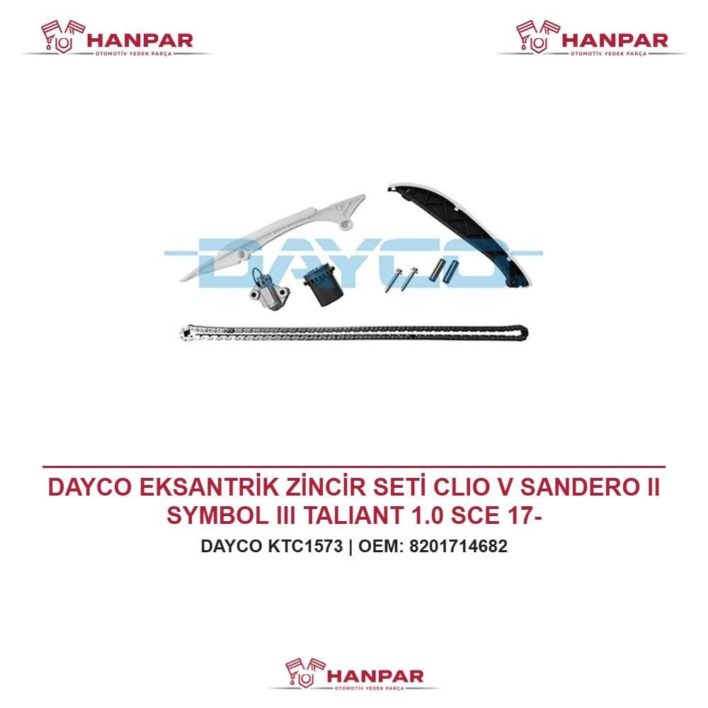 DAYCO EKSANTRİK ZİNCİR SETİ CLIO V SANDERO II SYMBOL III TALIANT 1.0 SCE 17-