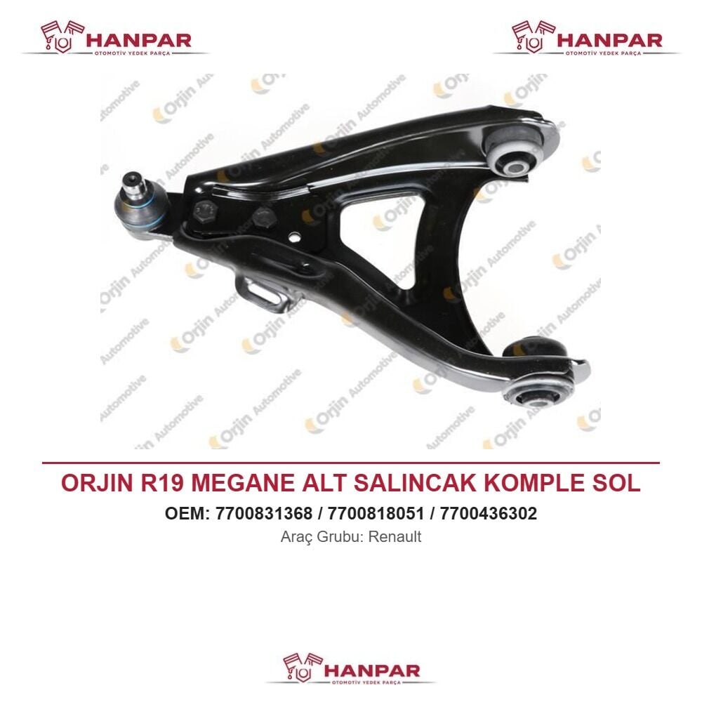 ORJIN R19 MEGANE ALT SALINCAK KOMPLE SOL