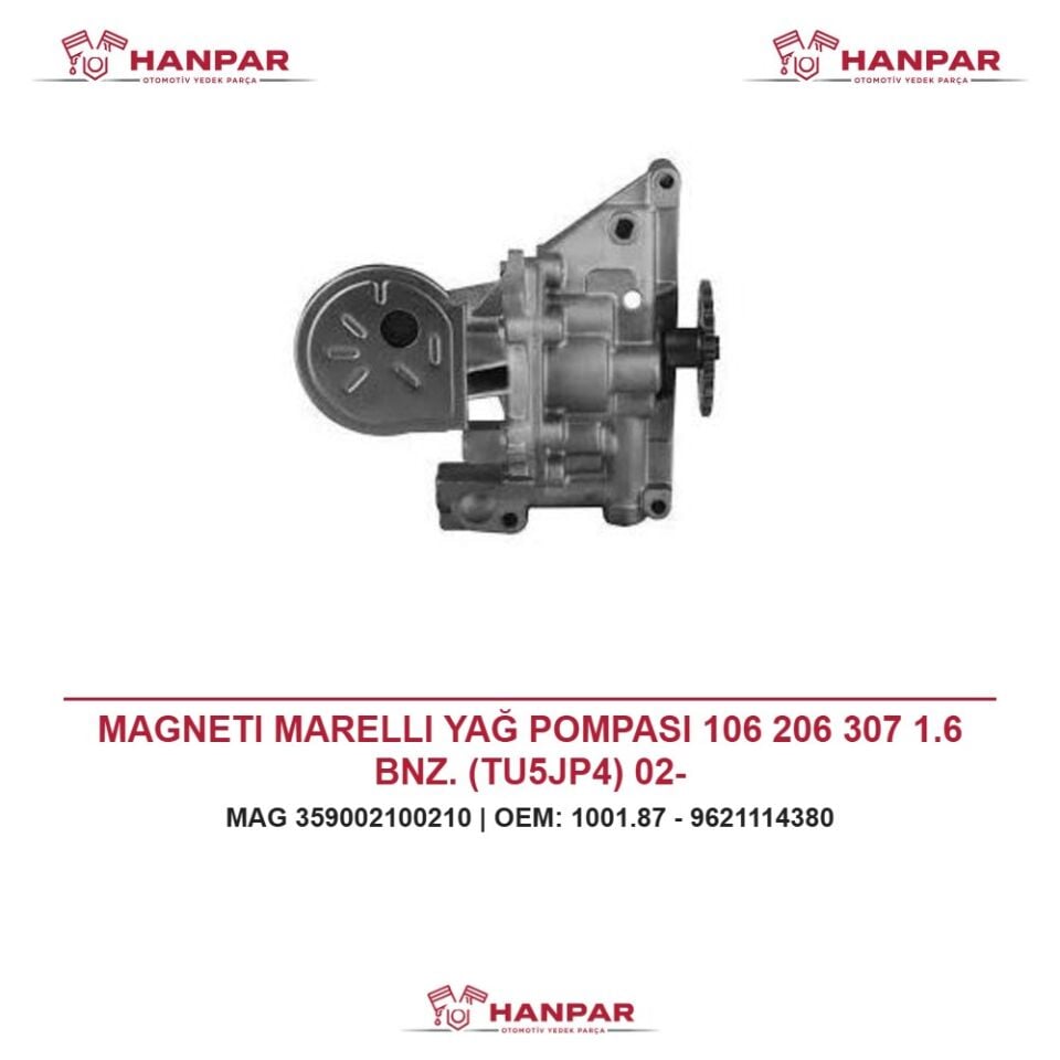 MAGNETI MARELLI YAĞ POMPASI 106 206 307 1.6 BNZ. (TU5JP4) 02-