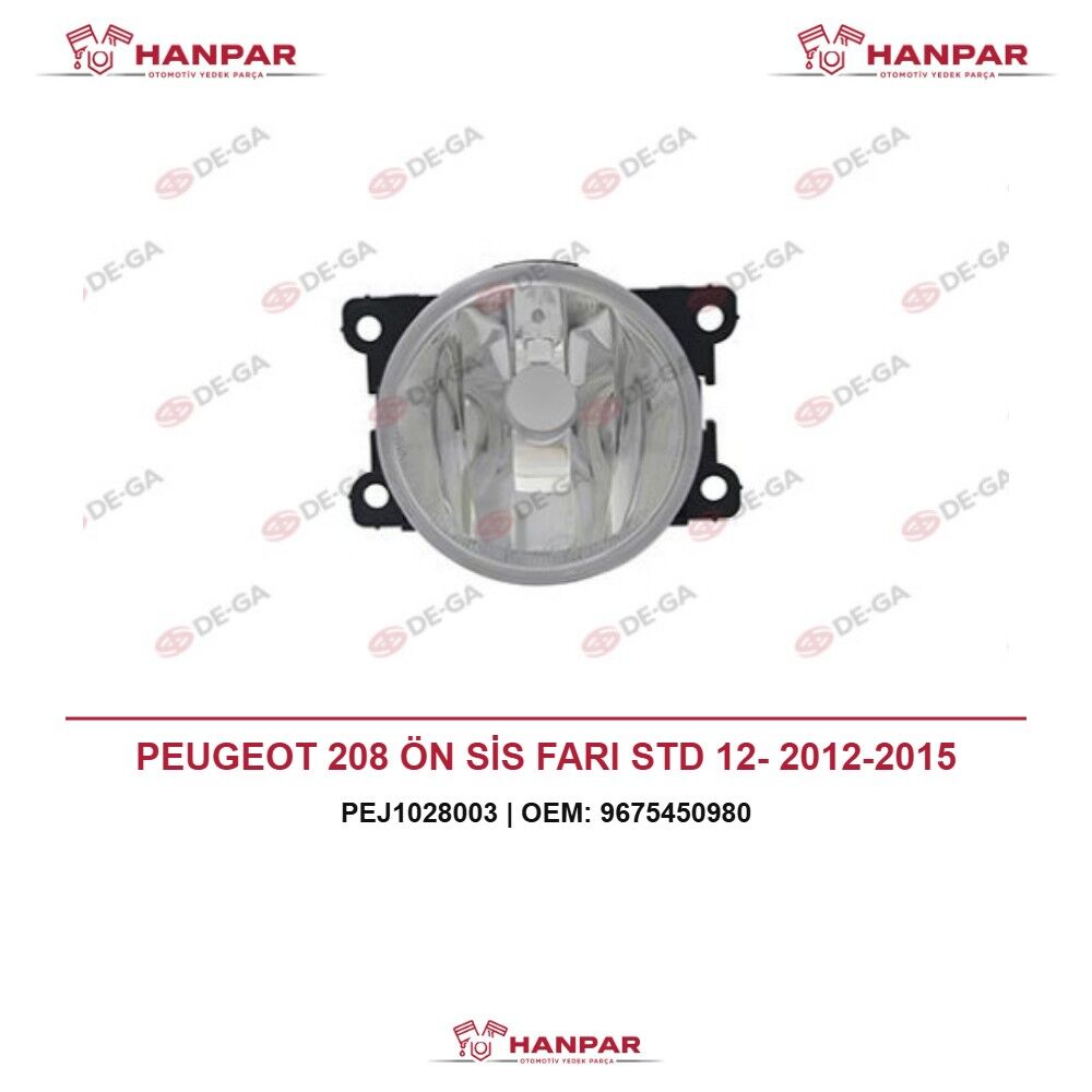 PEUGEOT 208 ÖN SİS FARI STD 12- 2012-2015