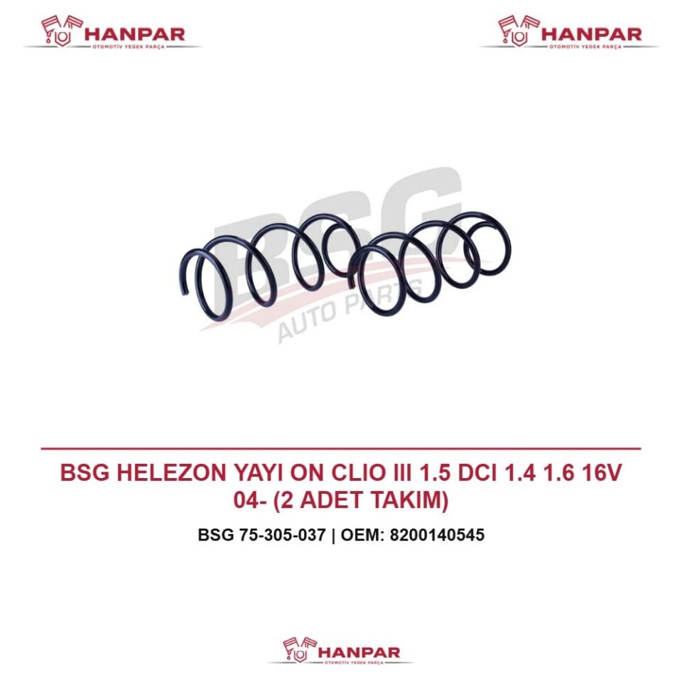 BSG HELEZON YAYI ON CLIO III 1.5 DCI 1.4 1.6 16V 04- (2 ADET TAKIM)