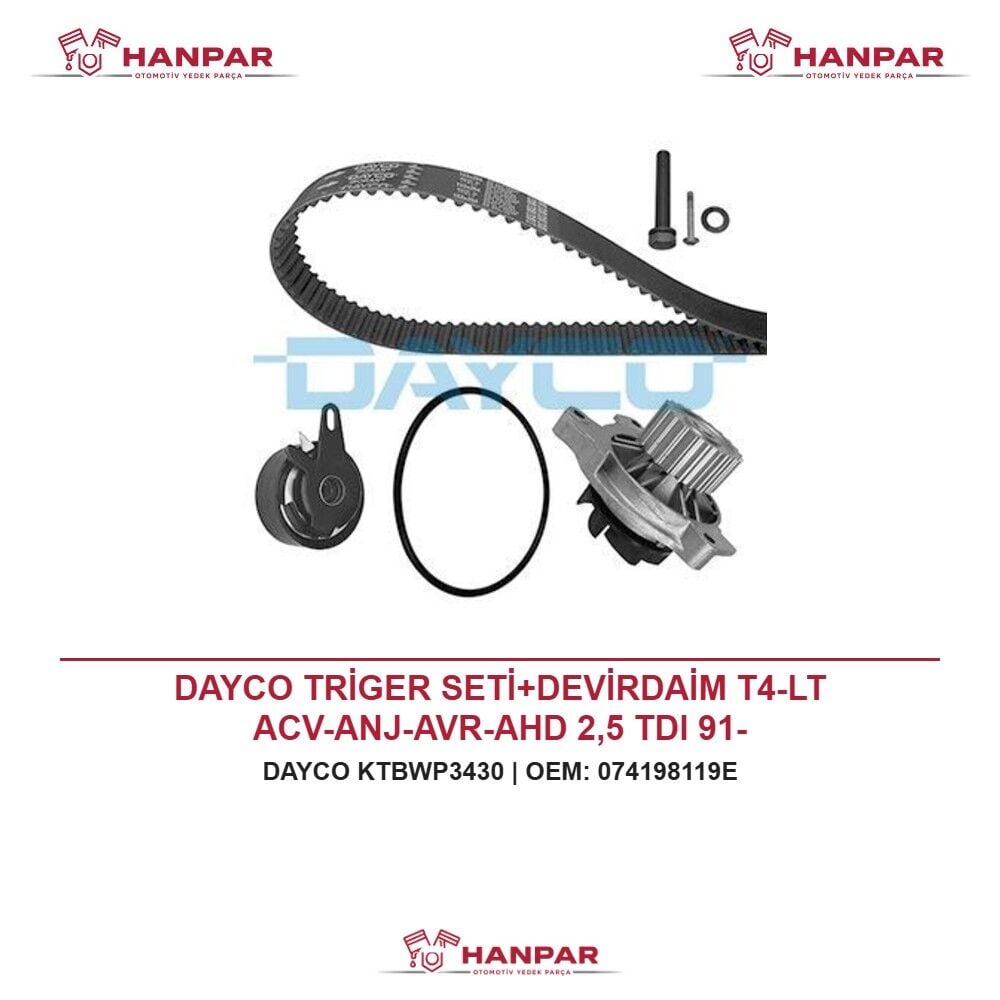 DAYCO TRİGER SETİ+DEVİRDAİM T4-LT ACV-ANJ-AVR-AHD 2,5 TDI 91-