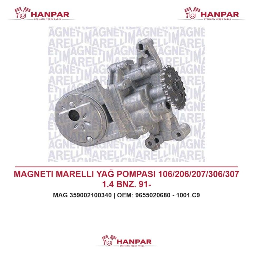 MAGNETI MARELLI YAĞ POMPASI 106/206/207/306/307 1.4 BNZ. 91-