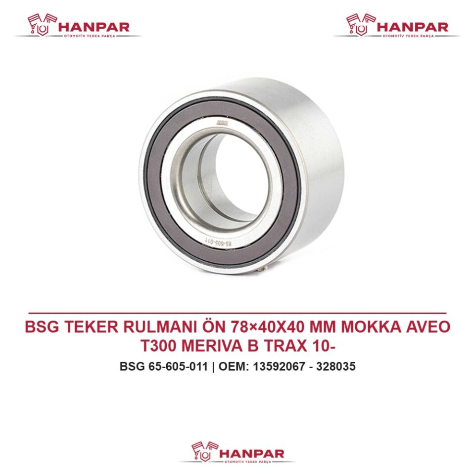 BSG TEKER RULMANI ÖN 78×40X40 MM MOKKA AVEO T300 MERIVA B TRAX 10-