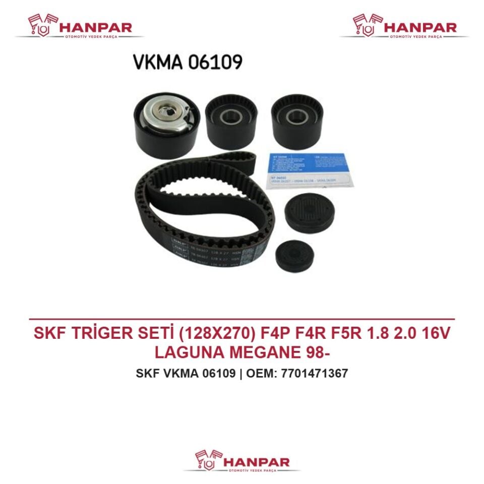 SKF TRİGER SETİ (128X270) F4P F4R F5R 1.8 2.0 16V LAGUNA MEGANE 98-