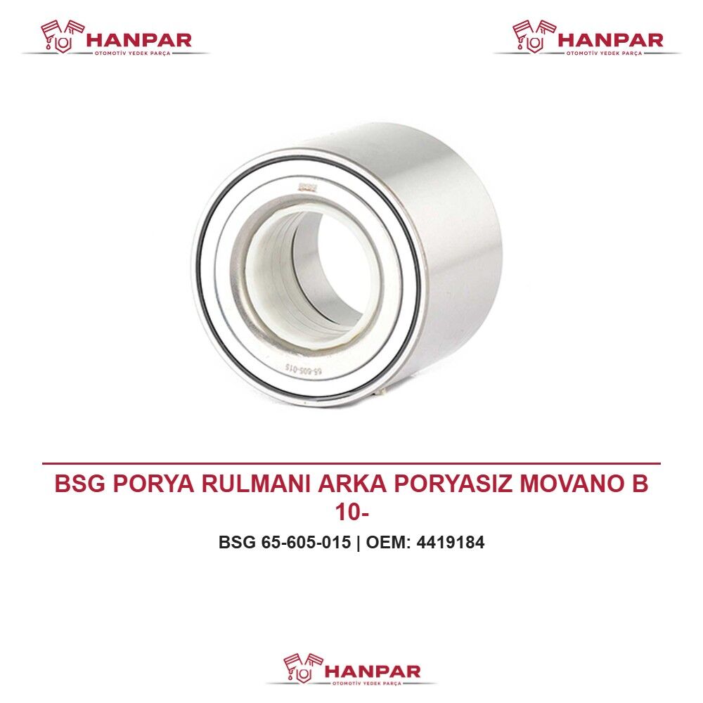 BSG PORYA RULMANI ARKA PORYASIZ MOVANO B 10-