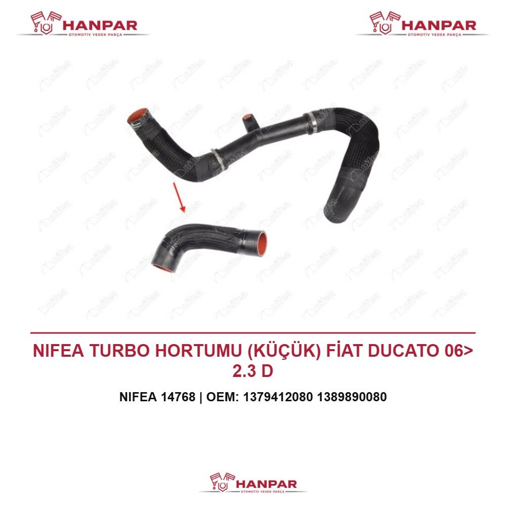 NIFEA TURBO HORTUMU (KÜÇÜK) FİAT DUCATO 06> 2.3 D