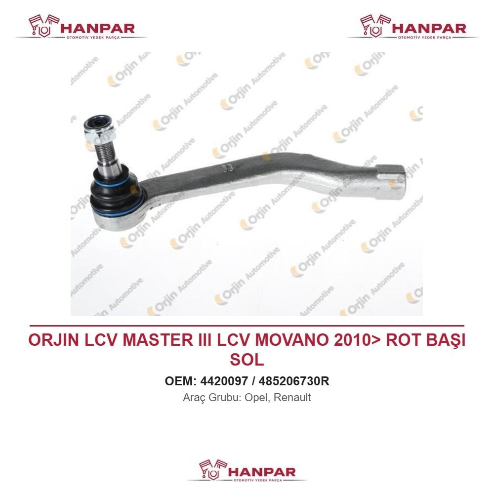 ORJIN LCV MASTER III LCV MOVANO 2010> ROT BAŞI SOL