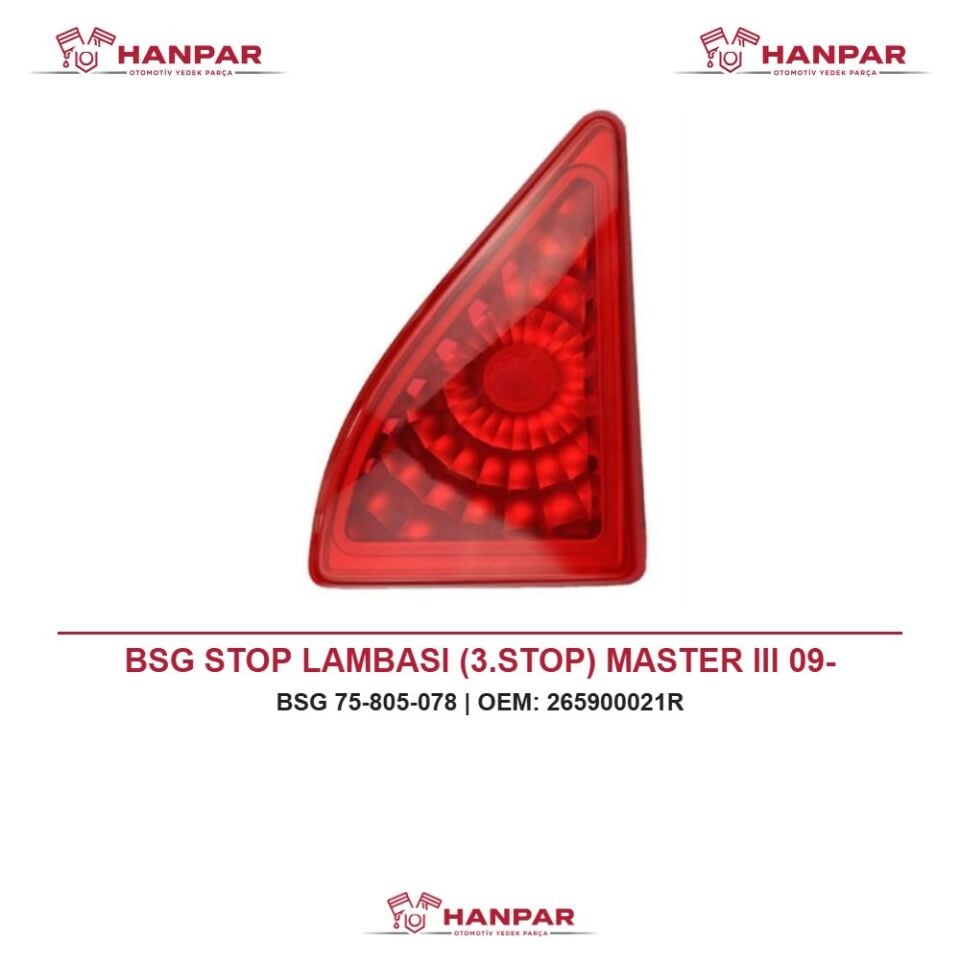 BSG STOP LAMBASI (3.STOP) MASTER III 09-