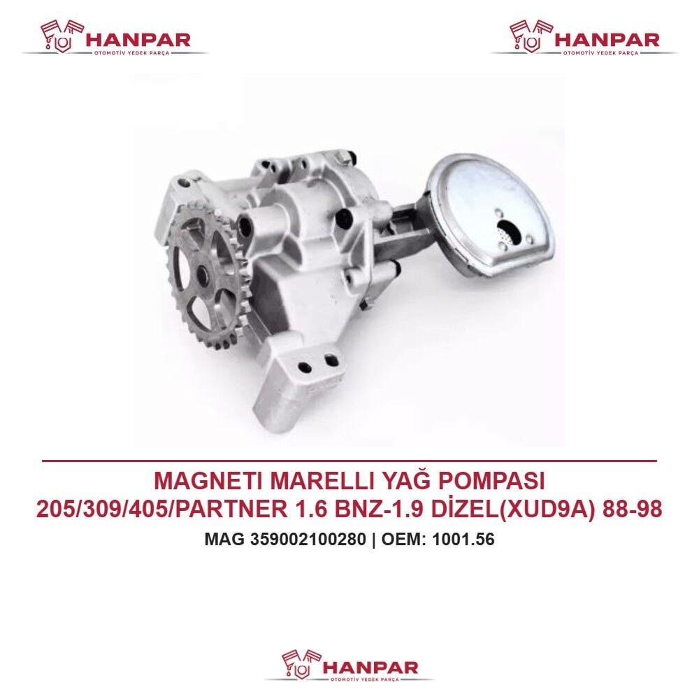 MAGNETI MARELLI YAĞ POMPASI 205/309/405/PARTNER 1.6 BNZ-1.9 DİZEL(XUD9A) 88-98