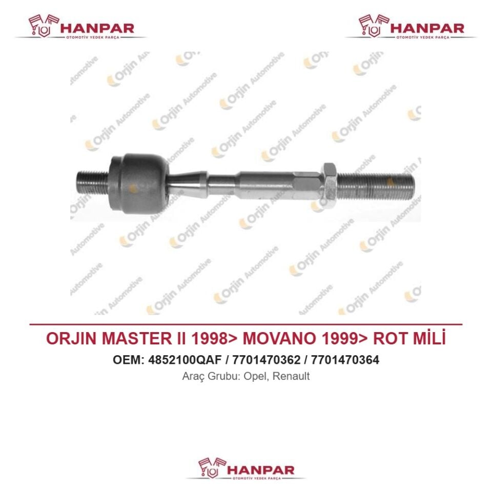 ORJIN MASTER II 1998> MOVANO 1999> ROT MİLİ