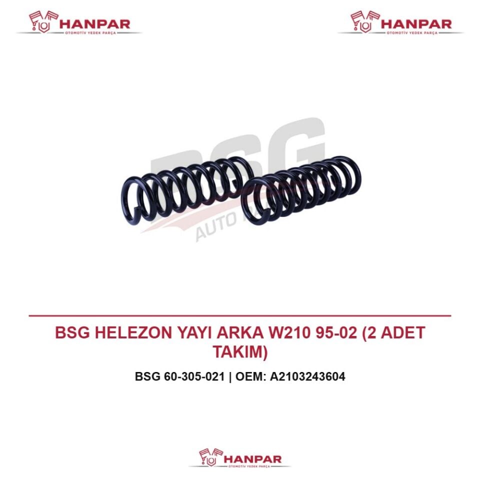 BSG HELEZON YAYI ARKA W210 95-02 (2 ADET TAKIM)