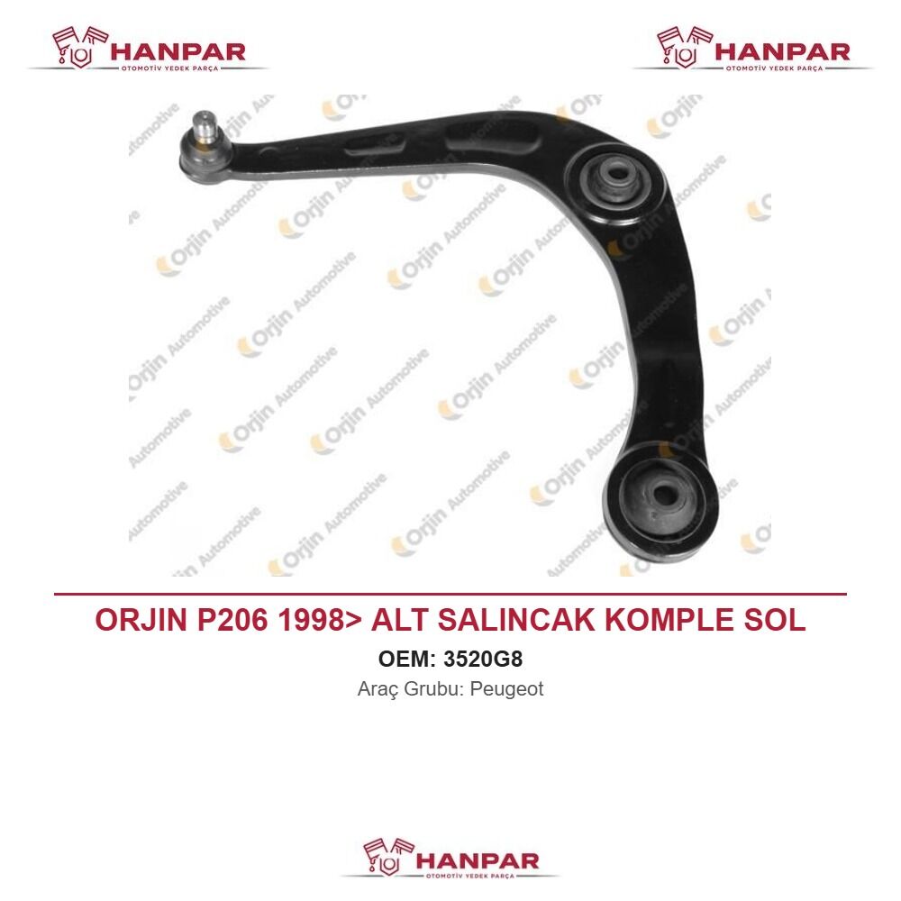 ORJIN P206 1998> ALT SALINCAK KOMPLE SOL