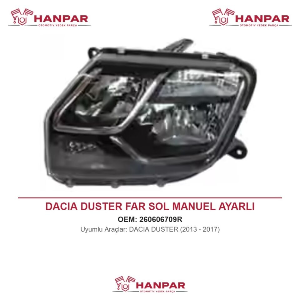 DACIA DUSTER FAR SOL MANUEL AYARLI (2013-2017)