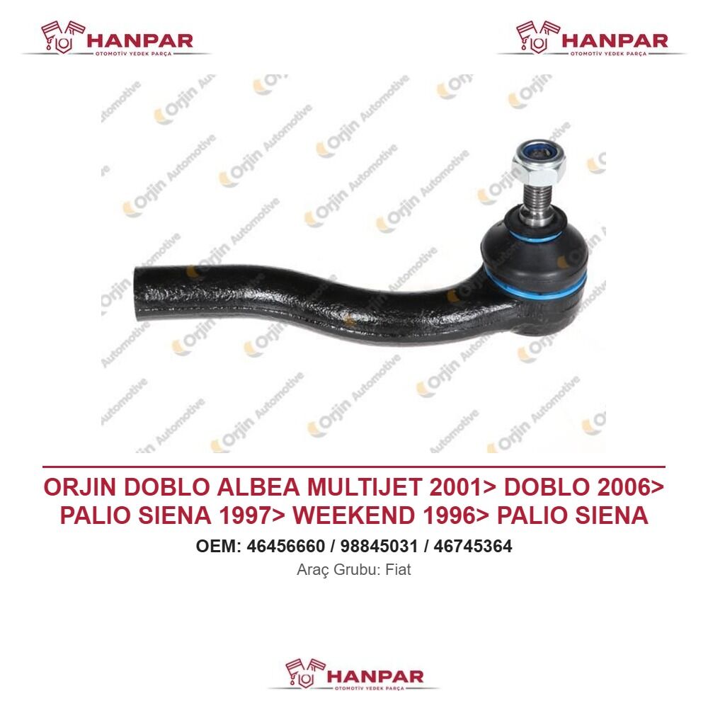 ORJIN DOBLO ALBEA MULTIJET 2001> DOBLO 2006> PALIO SIENA 1997> WEEKEND 1996> PALIO SIENA 2004> ROT BAŞI SAĞ