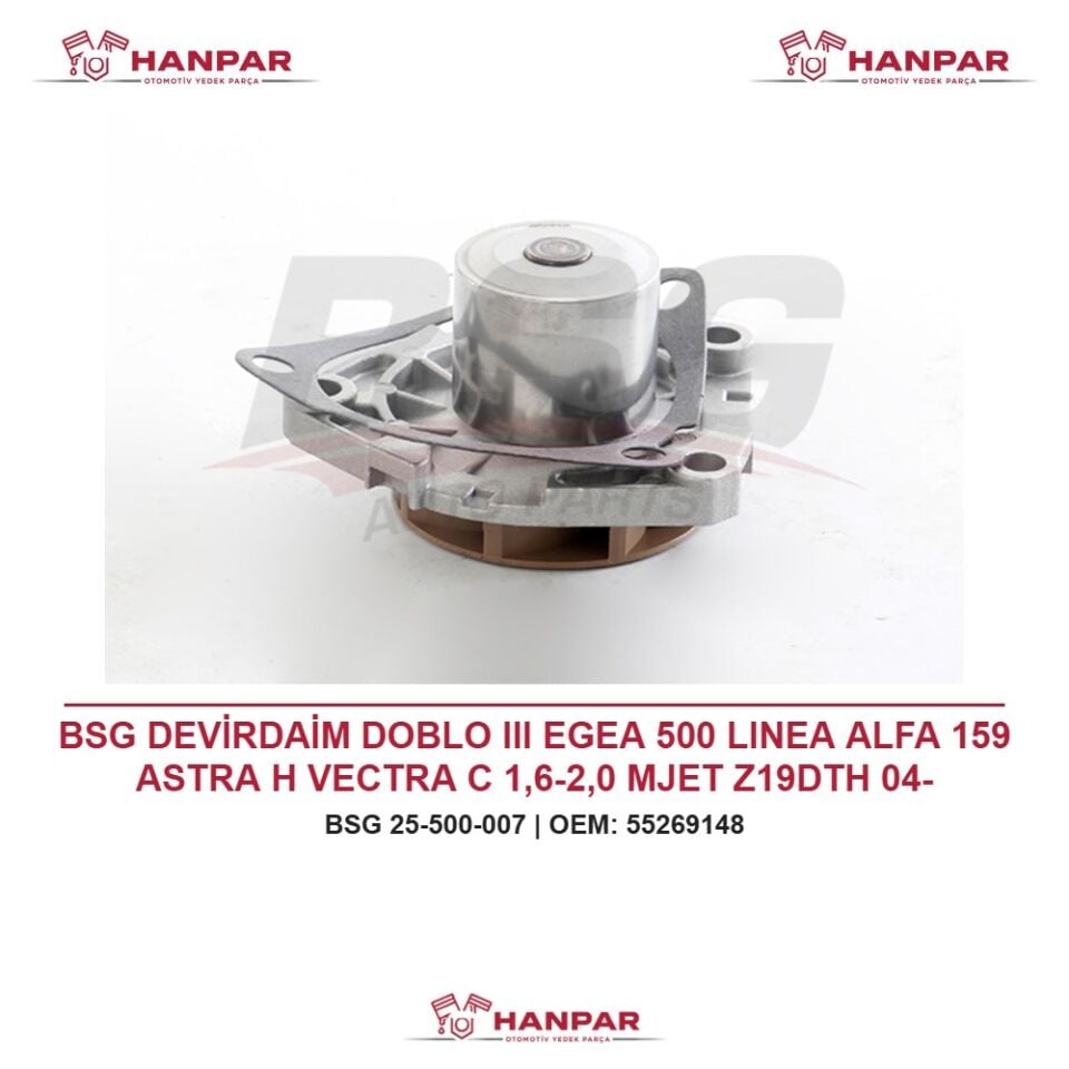 BSG DEVİRDAİM DOBLO III EGEA 500 LINEA ALFA 159 ASTRA H VECTRA C 1,6-2,0 MJET Z19DTH 04-