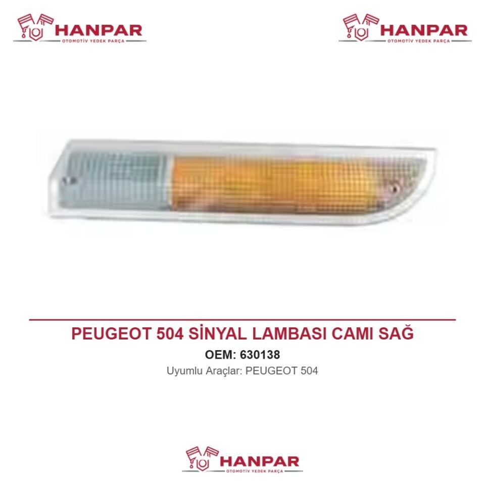 PEUGEOT 504 SİNYAL LAMBASI CAMI SAĞ
