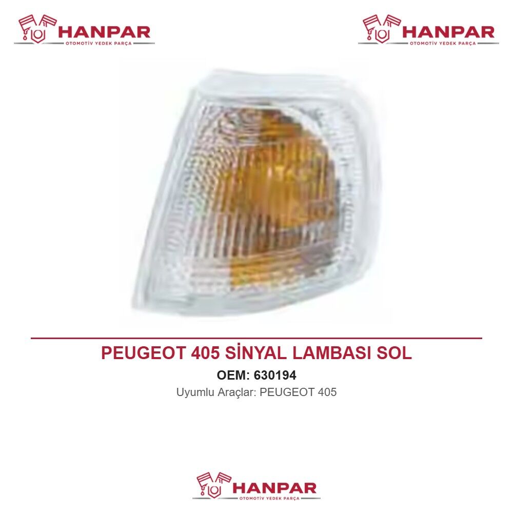 PEUGEOT 405 SİNYAL LAMBASI SOL