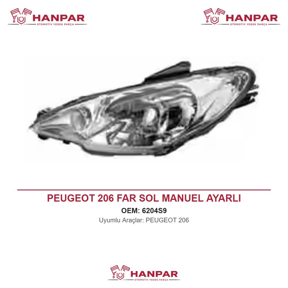 PEUGEOT 206 FAR SOL MANUEL AYARLI