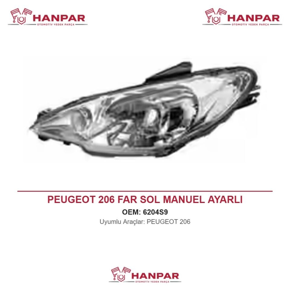 PEUGEOT 206 FAR SOL MANUEL AYARLI
