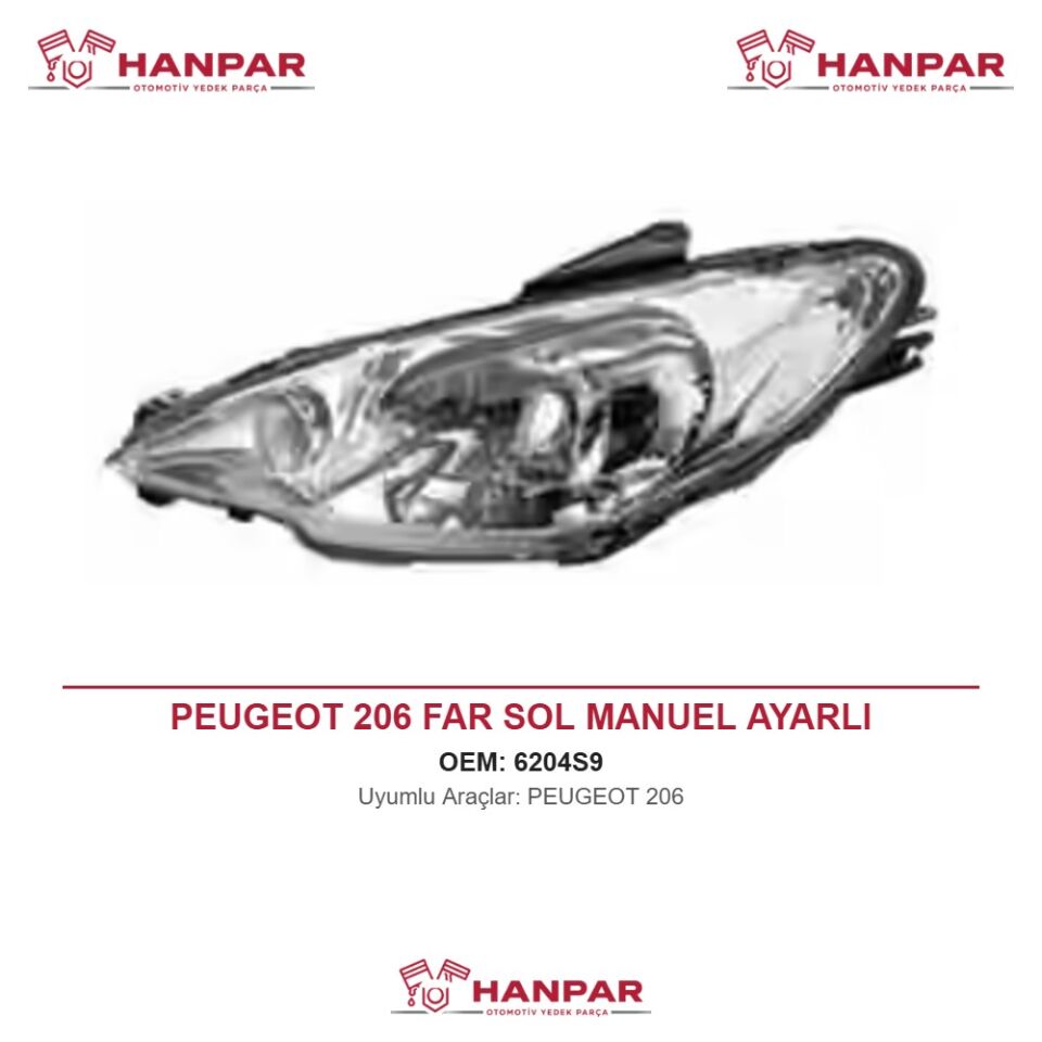 PEUGEOT 206 FAR SOL MANUEL AYARLI