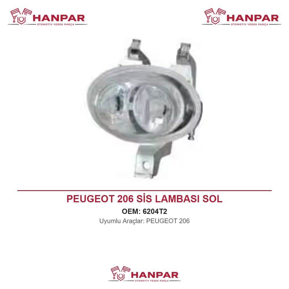 PEUGEOT 206 SİS LAMBASI SOL