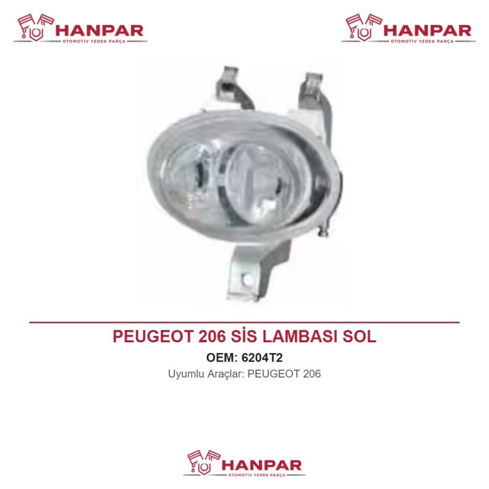 PEUGEOT 206 SİS LAMBASI SOL