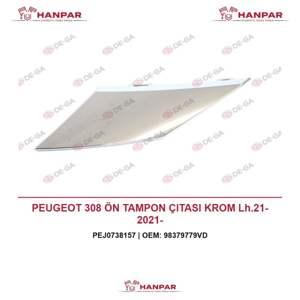 PEUGEOT 308 ÖN TAMPON ÇITASI KROM Lh.21- 2021-