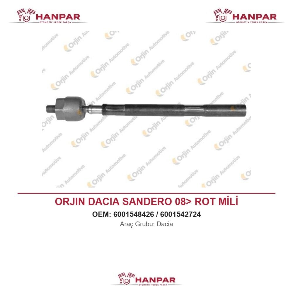 ORJIN DACIA SANDERO 08> ROT MİLİ