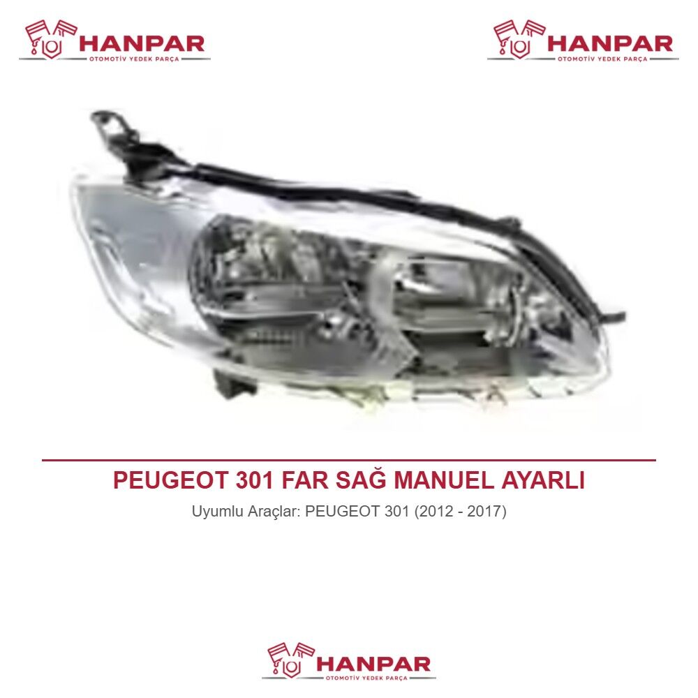 PEUGEOT 301 FAR SAĞ MANUEL AYARLI (2012-2017)